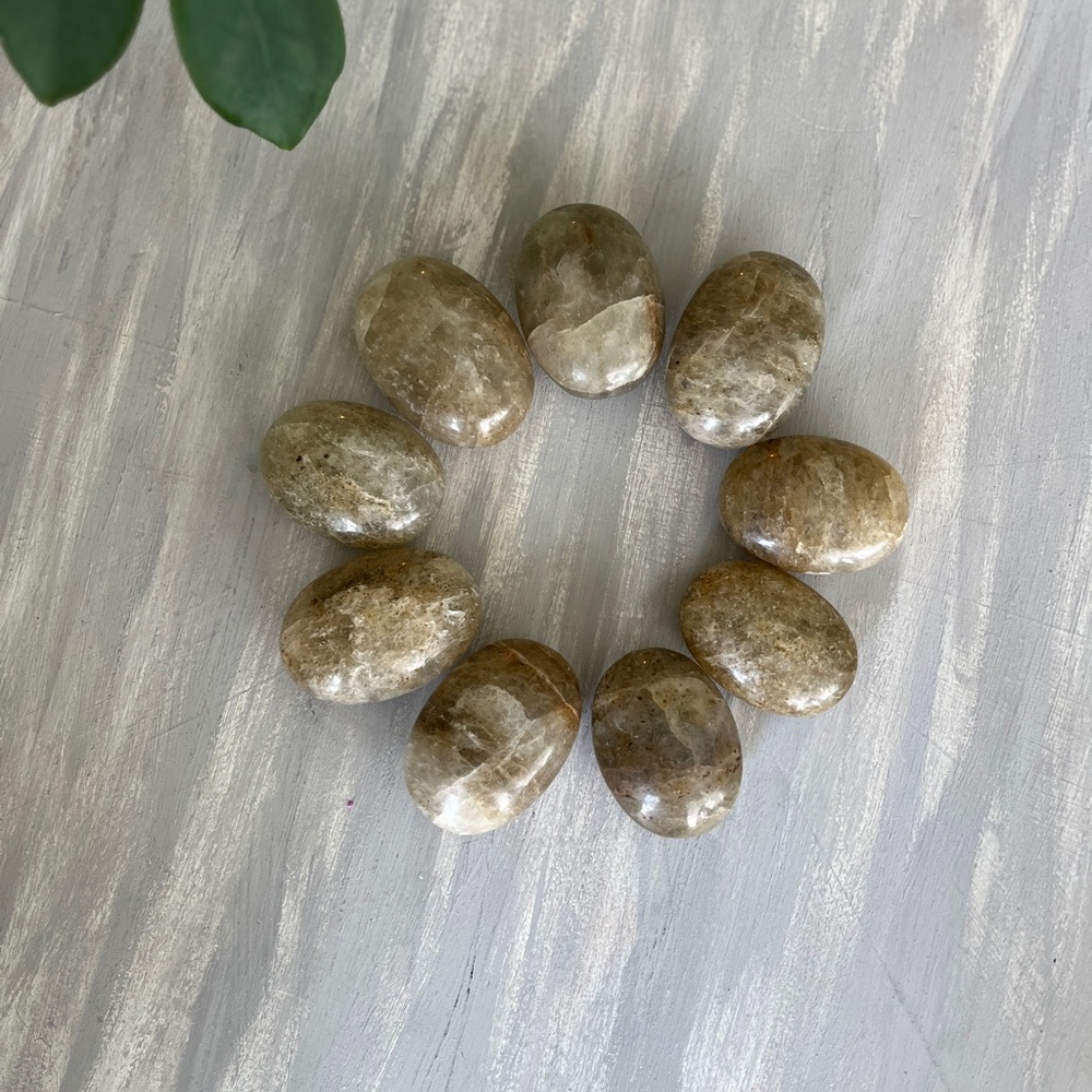 Smoky quartz palm stone